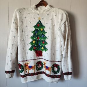 Vintage Marisa Christina Classics 1993 The Christmas Collection Knit Sweater L